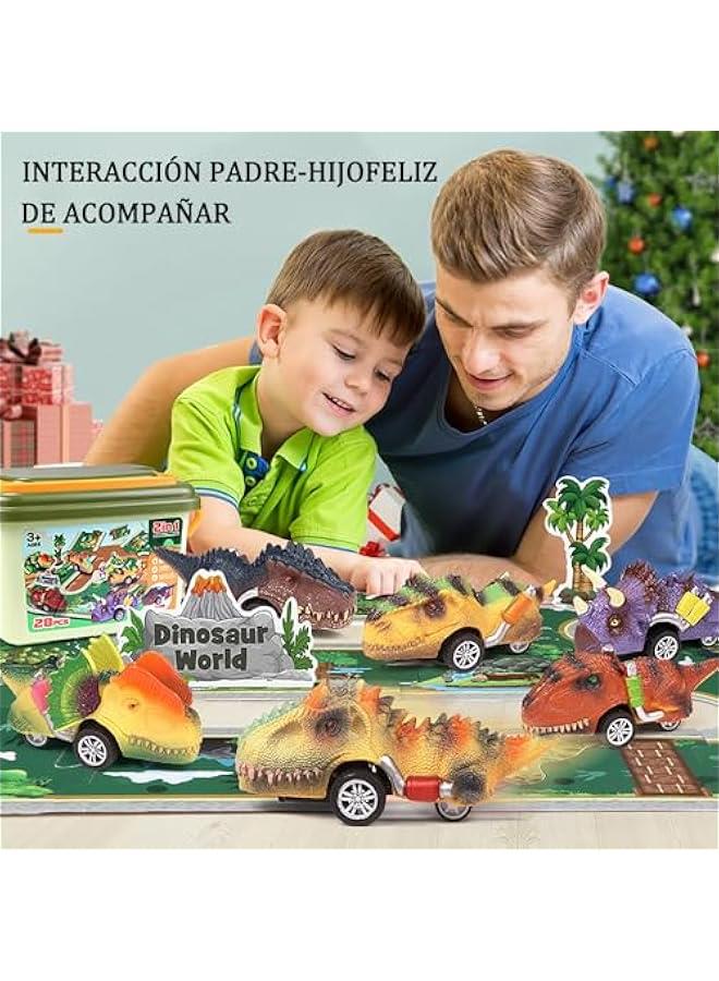 Dinosaur Races, 24 Pcs Puzzle Track Dinosaur Racing Car, Exercises Thinking and Practical Skills, Dinosaur Toys are suitable for children from 3 to 12 years old - Image 4